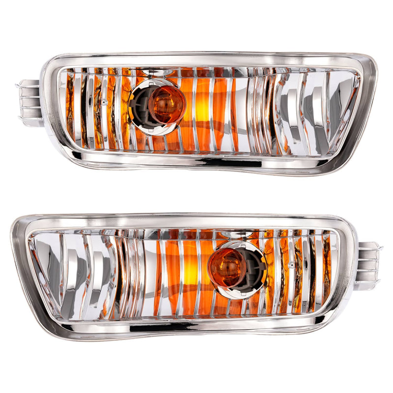 DURAFORCE Pair Bumper Turn Signal Lights for Toyota Tacoma 2001-2004 Driver Passenger Side