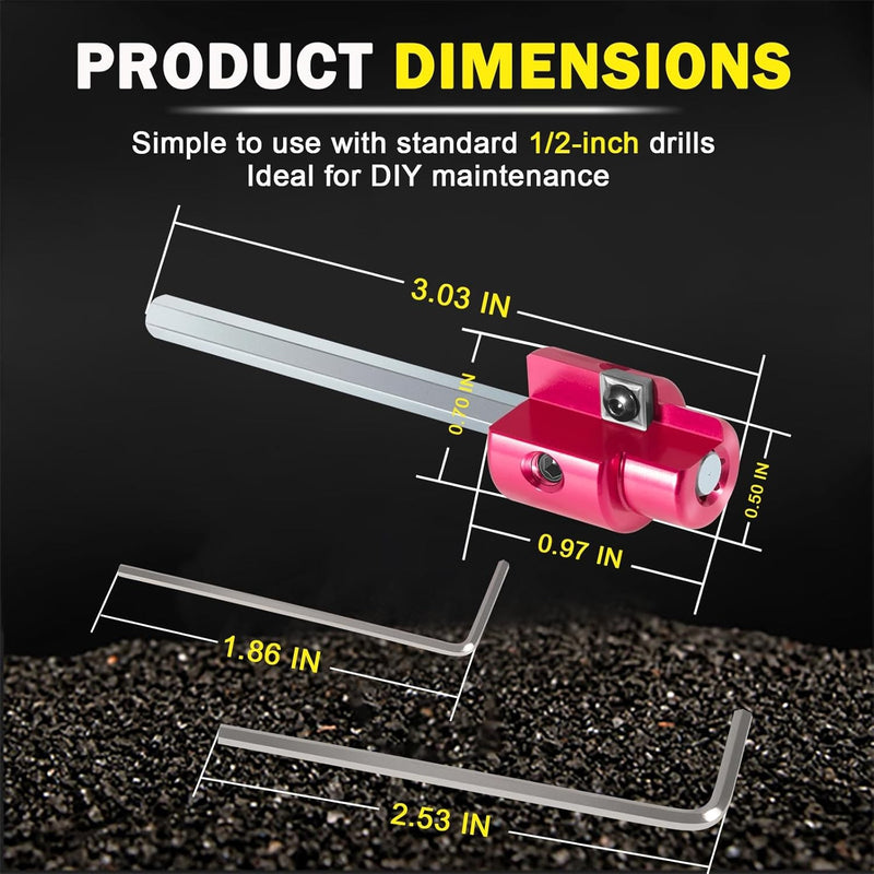 1/2'' PVC Pipe Reamer with 1/4-Inch Hex Shaft for Plastic Pipe Fitting