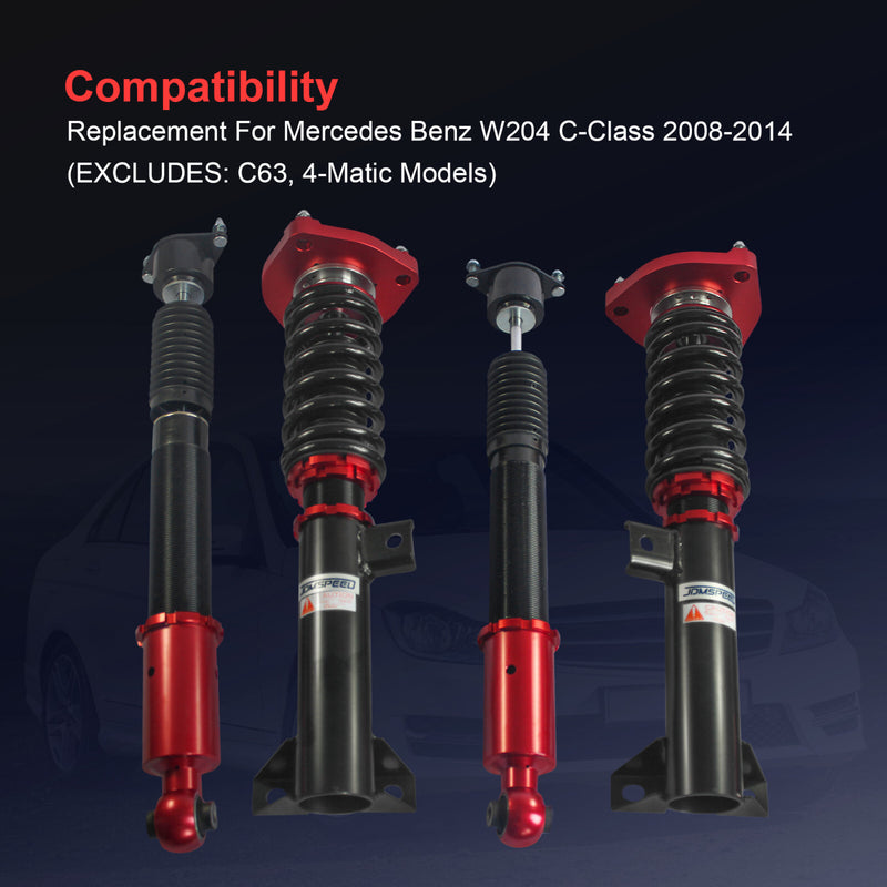 4PC Full Coilovers Suspension for 08-14 Mercedes-Benz C-Class W204 C250 C350 RWD