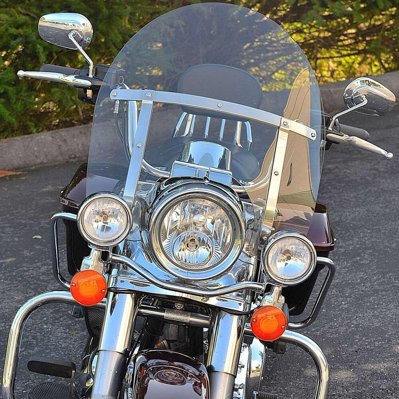 Clear Windshield Windscreen with Bracket for Harley Touring Road King 94-24