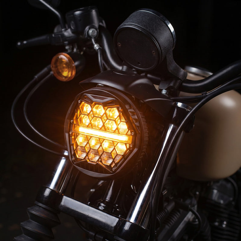 5.75'' Plug&Play LED Headlight Hi/Low DRL for Harley StreetBob Super Glide