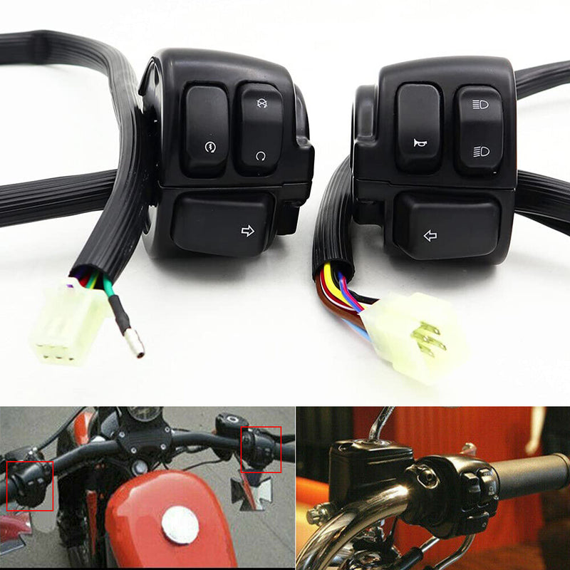 Handlebar Control Switches Wiring Harness for Harley Sportster Dyna 1996-2012
