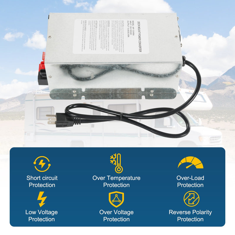 WF-9865 65 Amp Power Converter Charger for RV Trailer Camper WF-9865-AD-CB WF-98