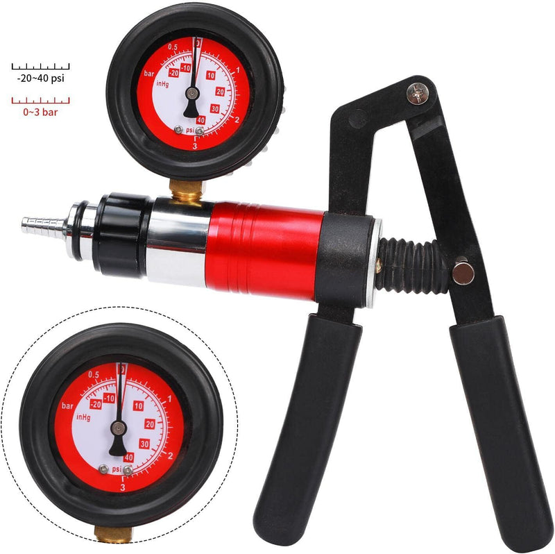 21pcs Hand Held Vacuum Pressure Pump Tester Brake Fluid Bleeder Tool