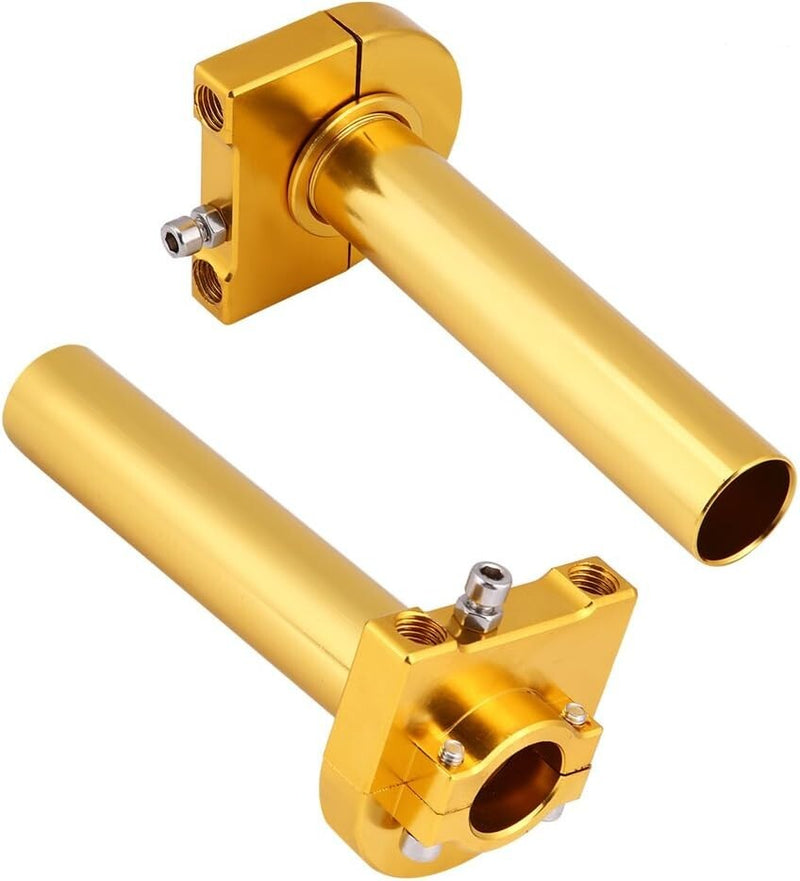 7/8 Inch Turn Twist Throttle Handle Bar Throttle Tube Universal Gold for Motorcy