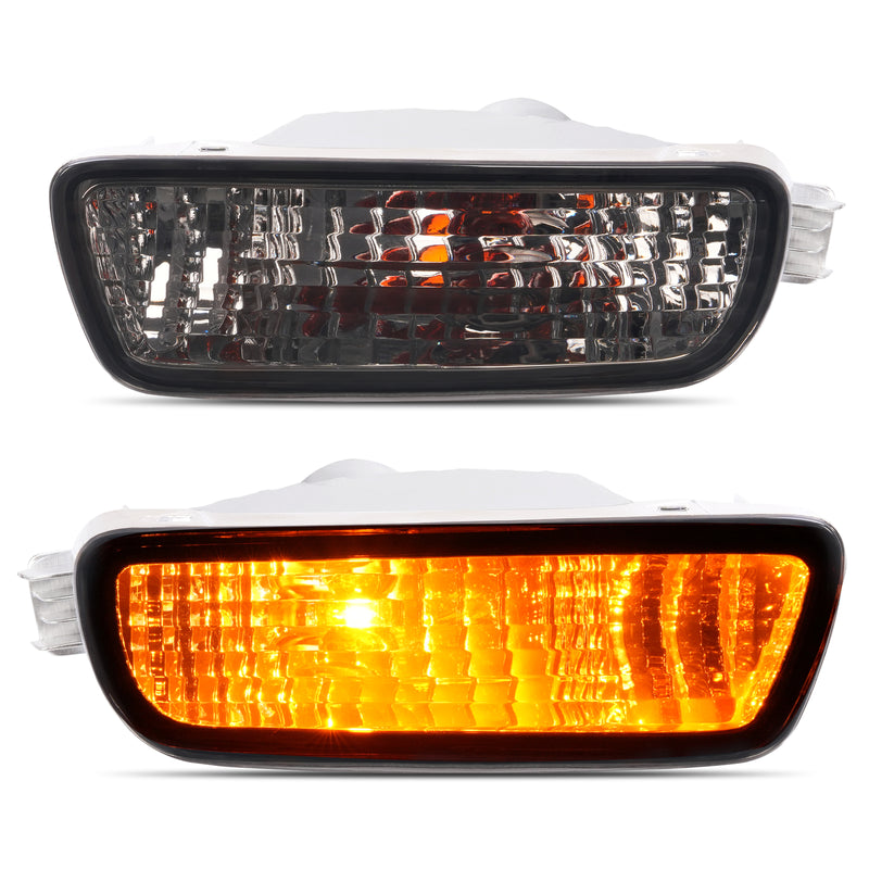 Front Bumper Smoked Turn Signal Lights Lamps for Toyota Tacoma 2001-2004 Pair