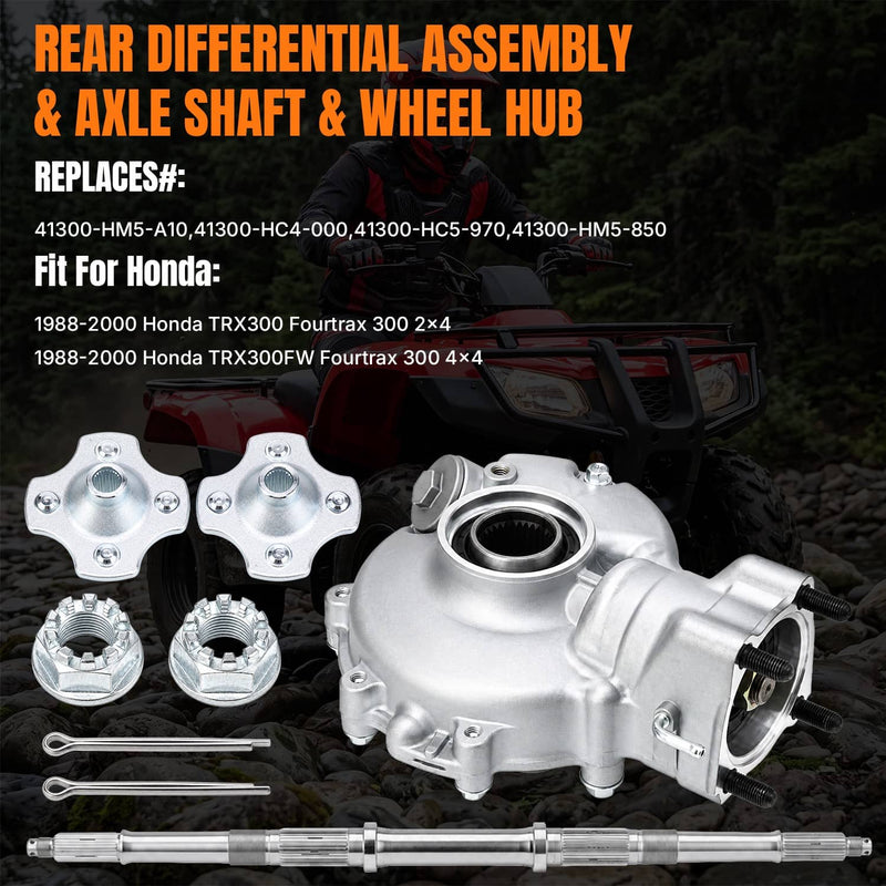 Rear Differential Axle Shaft Wheel Hub for Honda TRX300 Fourtrax 300 2X4 1988-00