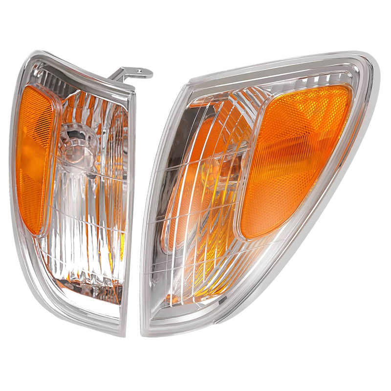 DURAFORCE Corner Signal Marker Lights for Land Cruiser 2005-2007 Chrome Amber L+R Set