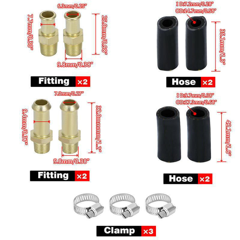 1-6 PSI Adjustable Fuel Pressure Regulator Kit for Carburetor Engine