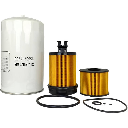 DURAFORCE 15607-1733 Oil Fuel Filter Kit for Hino M4 M5 2022-2024 23304-78090 23304-EV360