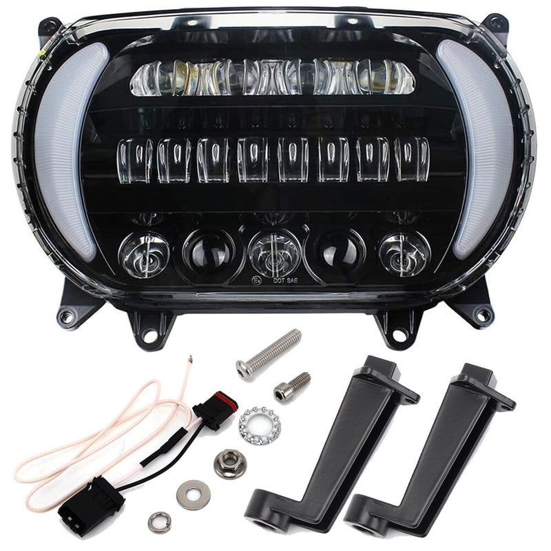 Plug&Play LED Headlight DRL High Low Beam for Harley Road Glide 2015-2024