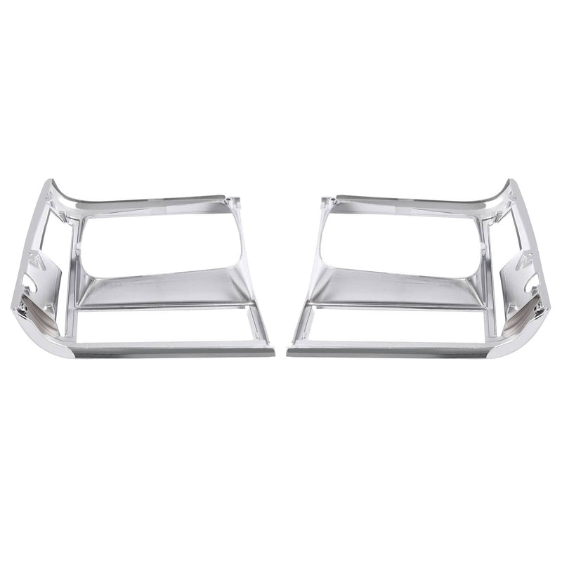 DURAFORCE Headlight Bezel Trim for Jeep Cherokee 91-96 Comanche 91-92 Chrome 2PCS