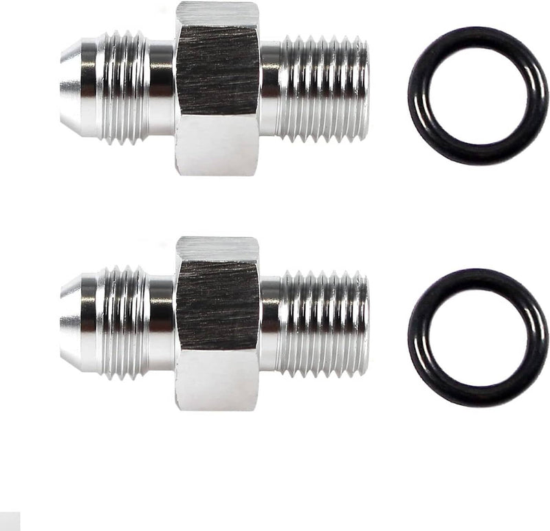 6AN Flare to 1/4" NPSM Transmission Adapter Fittings for TH350 TH400 700R4 2Pcs