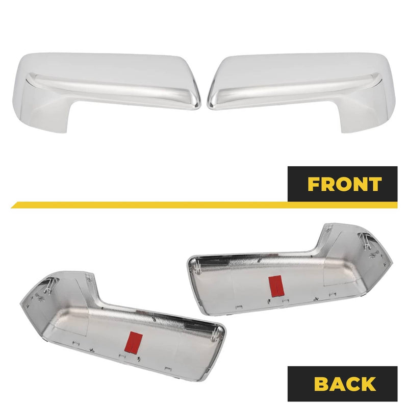 DURAFORCE Chrome Replacement Mirror Cap Covers for Chevy Silverado 1500 2019-2024 Pickup