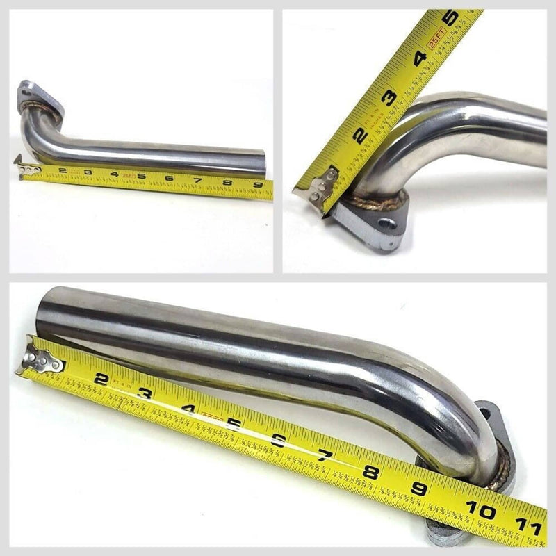 38MM 35MM 2-Bolt Wastegate SS Dump Tube for Turbo Actuator Silver Pipe