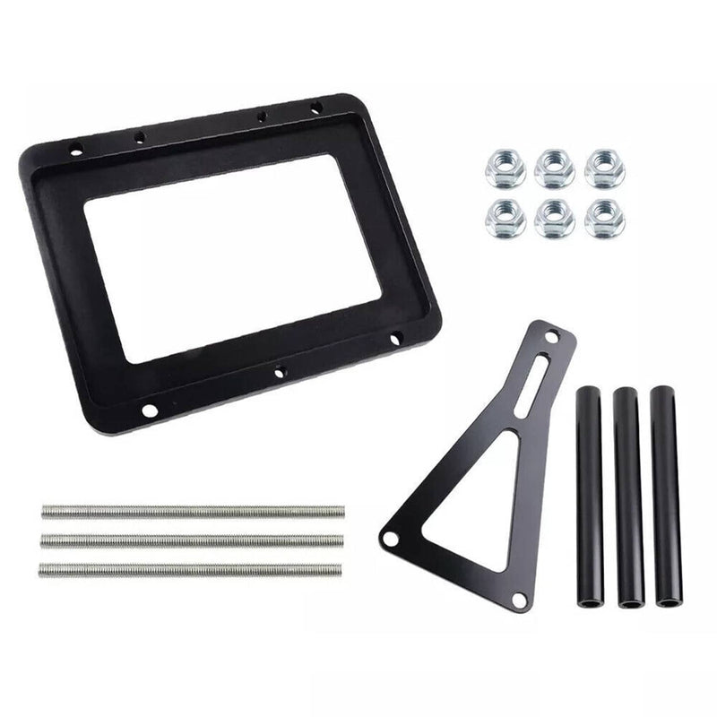 Aluminum Billet Battery Tray Hold Down Trunk Relocation Racing Mount Black