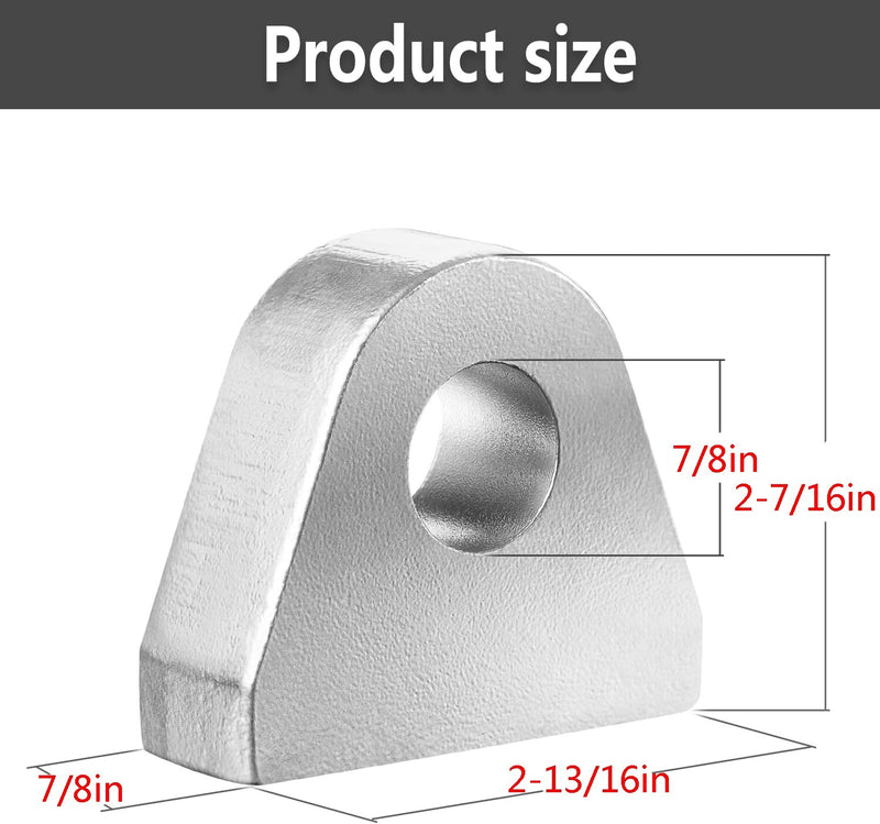 Weld On Shackle Clevis Mount 2pcs for Car Truck Tractor 7/8 Thick Steel