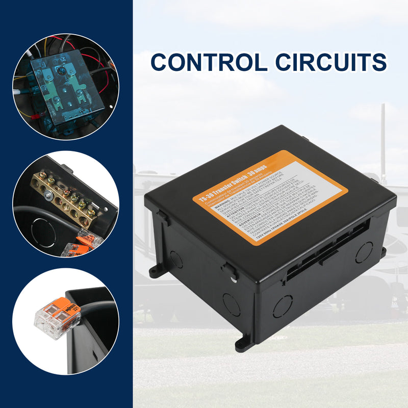 TS-30 30 Amp Automatic Transfer Switch for Inverter Shore Power Generators