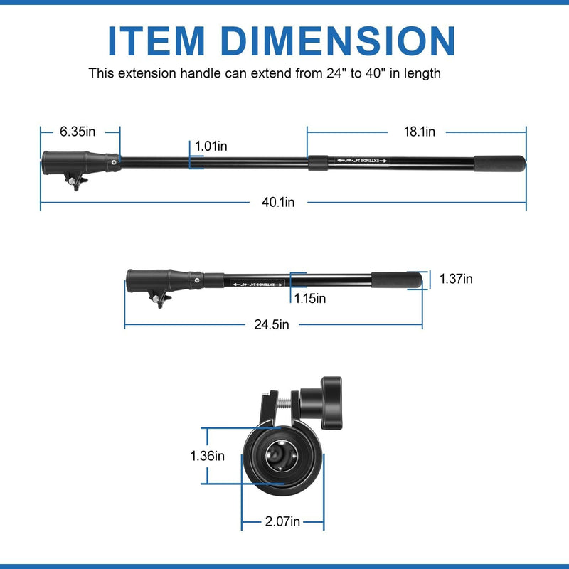 1854108 Trolling Motor Telescoping Extension Handle for MKA-44 24in to 40in