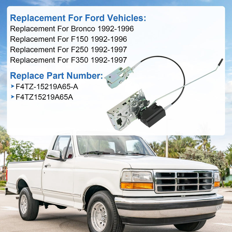 Door Lock Latch with Cable Rod Kit for Ford F-Series Front Left Right 92-97