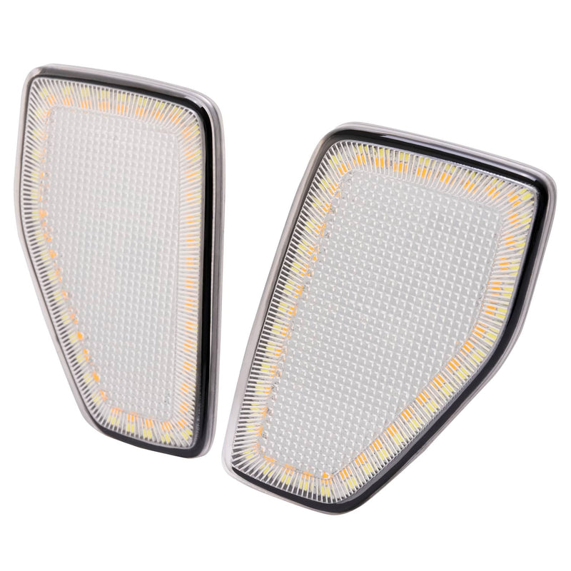 DURAFORCE Switchback LED Side Marker Signal Lights Clear Lens for HUMMER H3 2005-2010 Pair