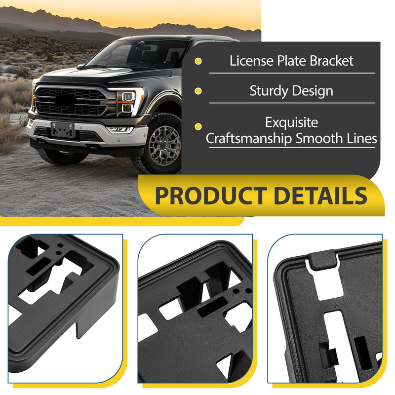 ML3Z-17A385-BB Front License Plate Bracket Frame Holder for Ford F150 2021-2023