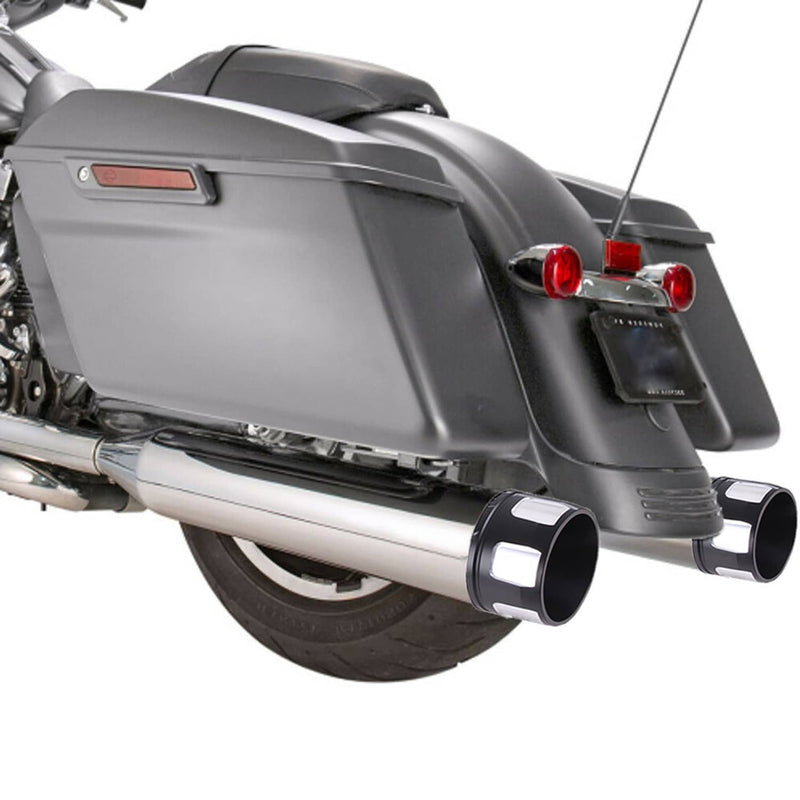 4" Slip On Mufflers for Harley Touring Road Street Glide 1995-16 Exhaust Pipes