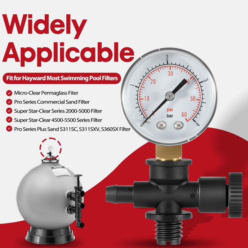 ECX270861 Pool/Spa Filter Air Relief Valve Gauge Assembly for Hayward DEX2400S