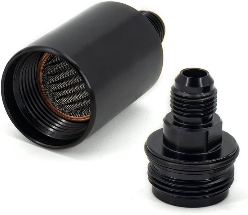 Universal -6AN Inline Fuel Filter High Flow 100 Micron Cleanable AN6 6AN