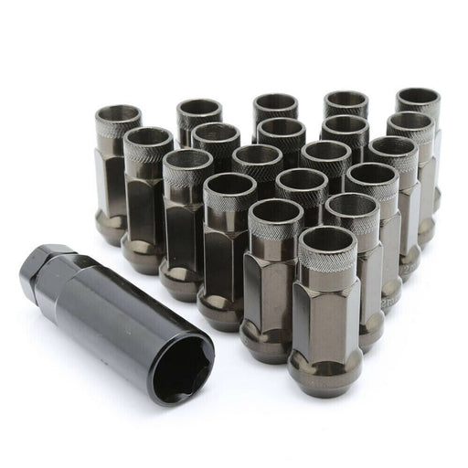DURAFORCE 20PCS M12x1.5mm Extended Steel Tuner Open Ended Wheel Lug Nuts for Toyota Honda