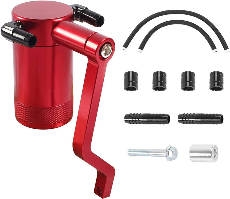Oil Catch Can Kit Z-Bracket Red Finish for Dodge Challenger Chrysler 2011-2021