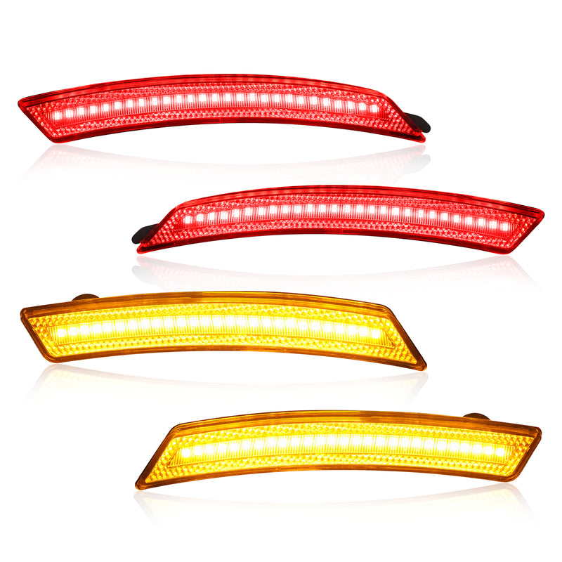 Side Marker Fender Lights Front Rear for Mini Cooper 2007-2015 R55 R56 R57 Set