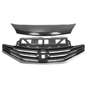DURAFORCE Front Upper Bumper Grille Cover Assembly for Nissan Versa Note 2014-2016
