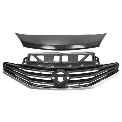 DURAFORCE Front Upper Bumper Grille Cover Assembly for Nissan Versa Note 2014-2016