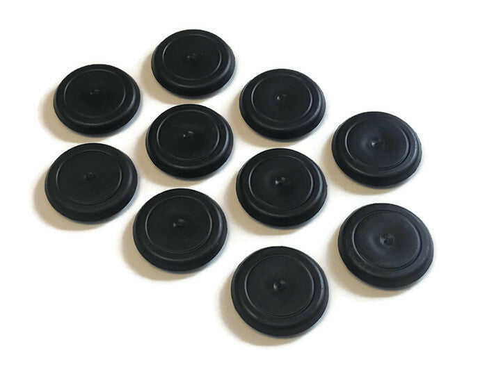 Black Rubber Flush Mount Hole Plug for 1 1/4 Inch Sheet Metal Auto Body Panel 10