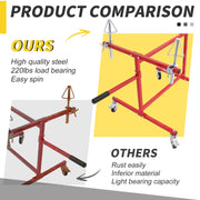 DURAFORCE Rotating Portable Wheel Paint Stand Rim Painting Rack Holder Drying Repair