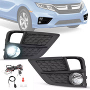 DURAFORCE LED Fog Lights Front Bumper Driving Lamps With Bezel for Honda Odyssey 2018-2020