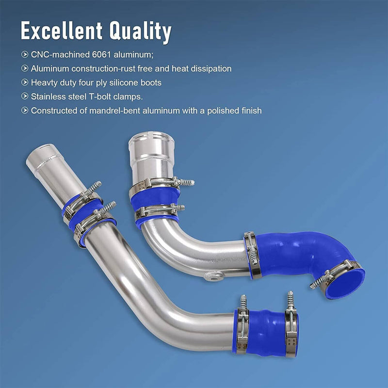 Cold & Hot Side Intercooler Pipe Boot Set for Ford Powerstroke 6.7L 11-16