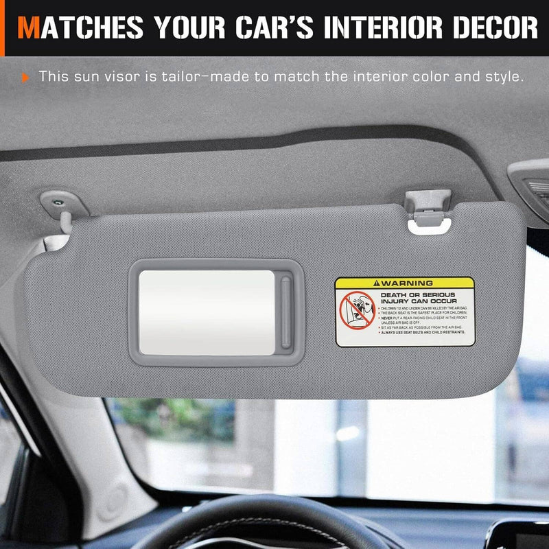 Sun Visor Set Driver Passenger Mirror for Hyundai Veloster 2012-2015 Pair