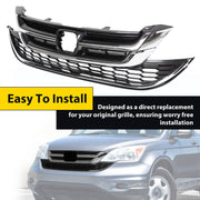 DURAFORCE Front Bumper Upper & Lower Grille ABS Chrome for Honda CRV CR-V 2010 2011