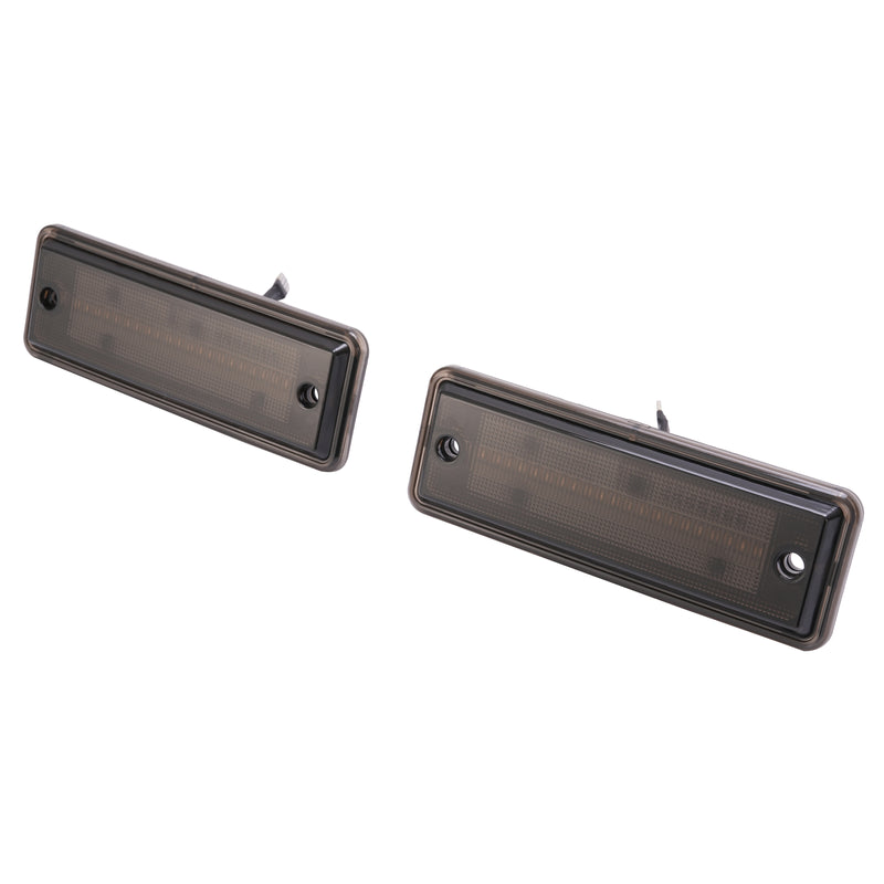 Smoke LED Rear Side Marker Lights Lamps for El Camino Caballero 1978-1987 2X