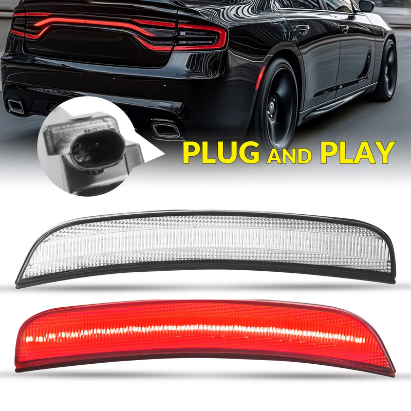 Clear LED Rear Red Side Marker Lights Lamps for Chrysler 300 300C 300S 2015-2023