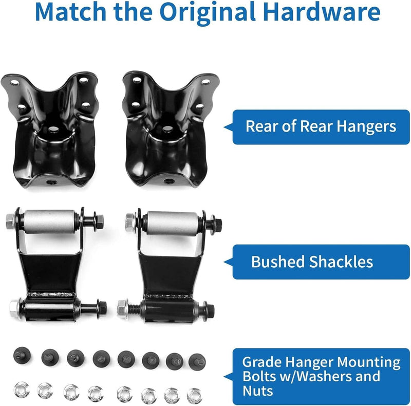 Rear Leaf Spring Hanger Bracket Shackle Set for Ford Ranger Mazda 2Pcs