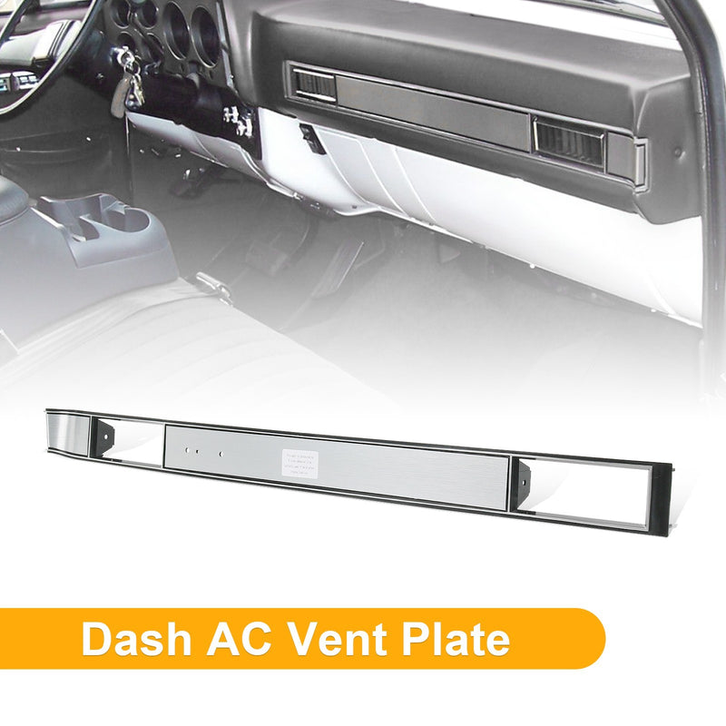 Aluminum Dash AC Vent Plate Brushed for Chevy Silverado Pickup Truck 1981-1987