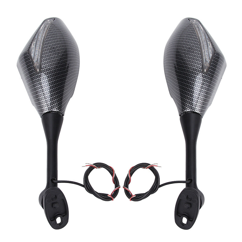 LED Turn Signal Integrated Rear View Mirrors for Suzuki Katana GSXR 600