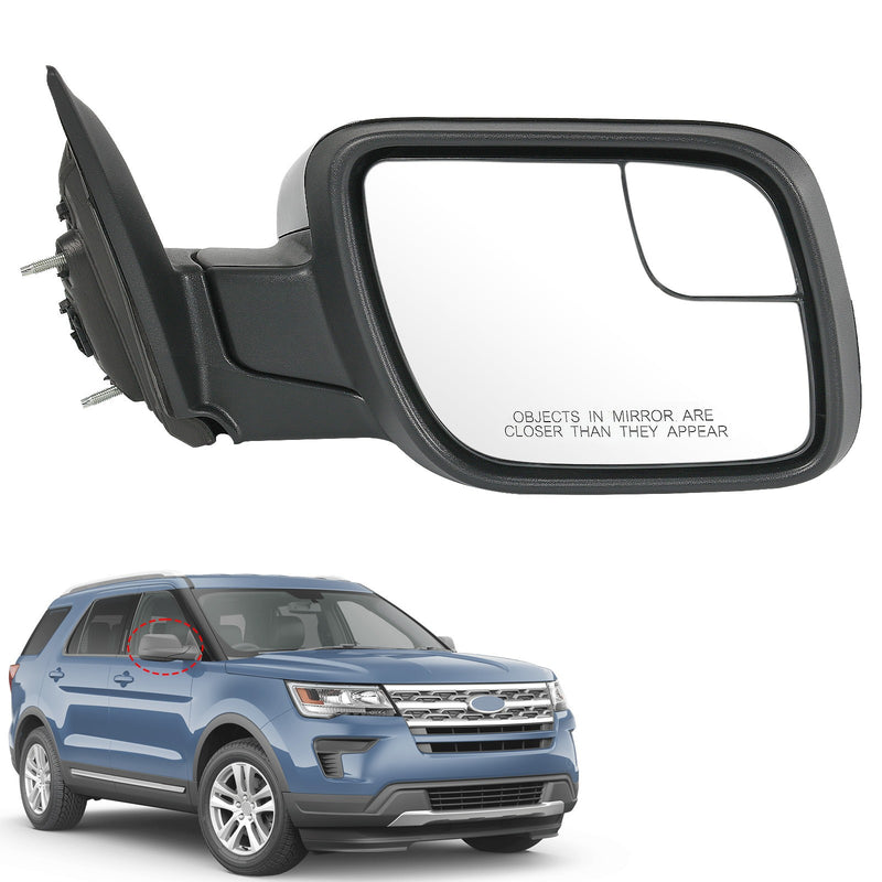 FO1321554 Door Mirror for Ford Explorer 2012-2019 Passenger Black
