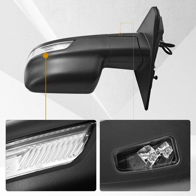 Right Heated Power Fold Signal Mirror For 2019-2024 Ram 1500 68276500AH