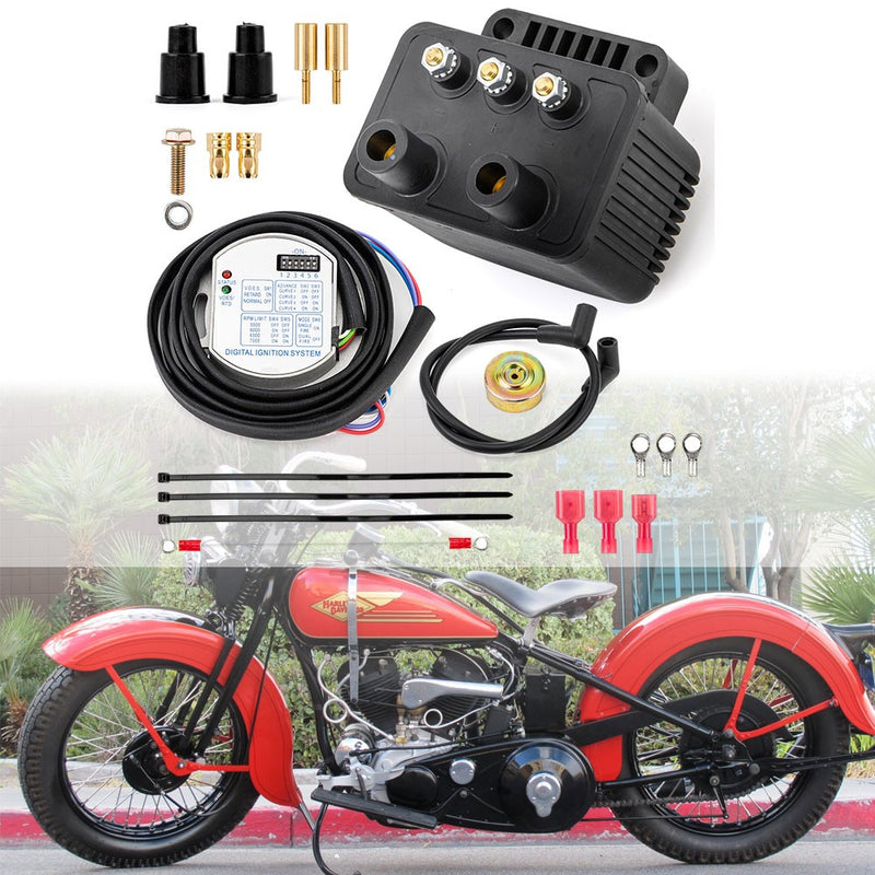 53-660 53-644 Single Fire Programmable Ignition Coil Kit for Harley