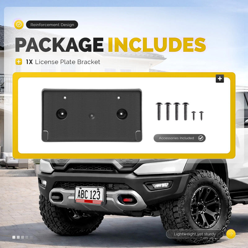 Front License Plate Holder Bracket Mount for RAM 1500 2019-2024 2022