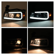 DURAFORCE DOT LED Tube Projector Headlights for Dodge Charger 2006-2010 Black
